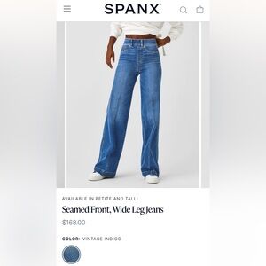 Spanx Women's Blue Wide Leg Jeans